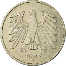 Coin, GERMANY - FEDERAL REPUBLIC, 5 Mark, 1987, Stuttgart, EF(40-45)