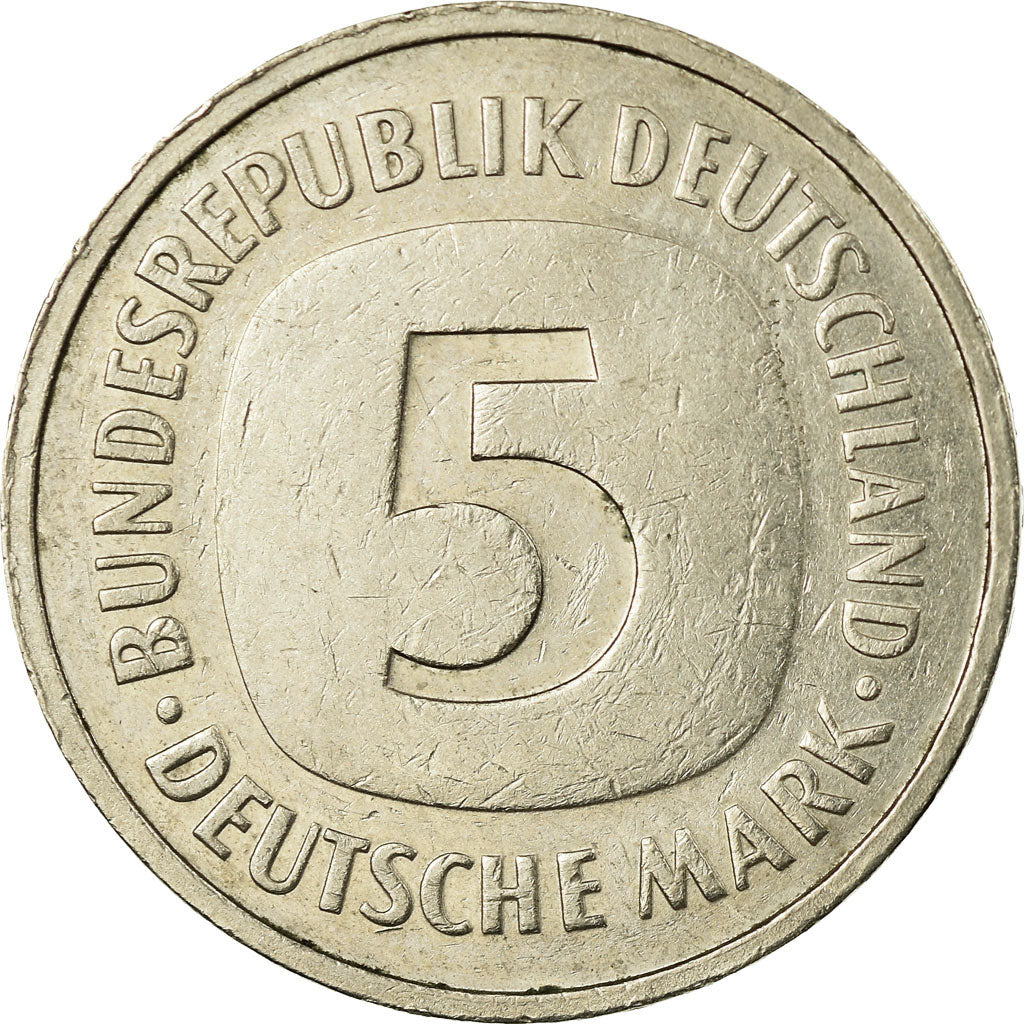 Coin, GERMANY - FEDERAL REPUBLIC, 5 Mark, 1988, Stuttgart, EF(40-45)