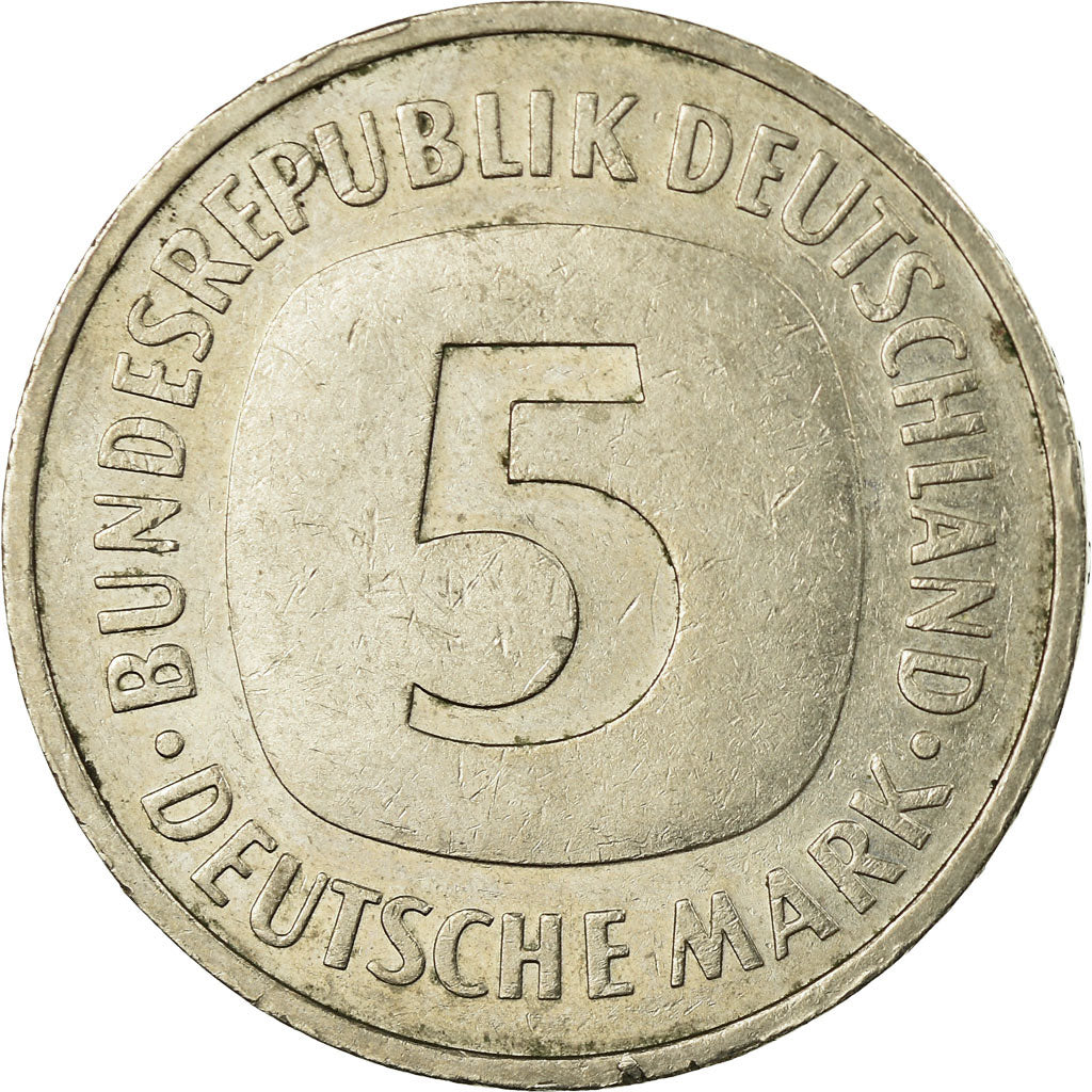 Moneda, ALEMANIA - REPÚBLICA FEDERAL, 5 Mark, 1989, Munich, MBC, Cobre -