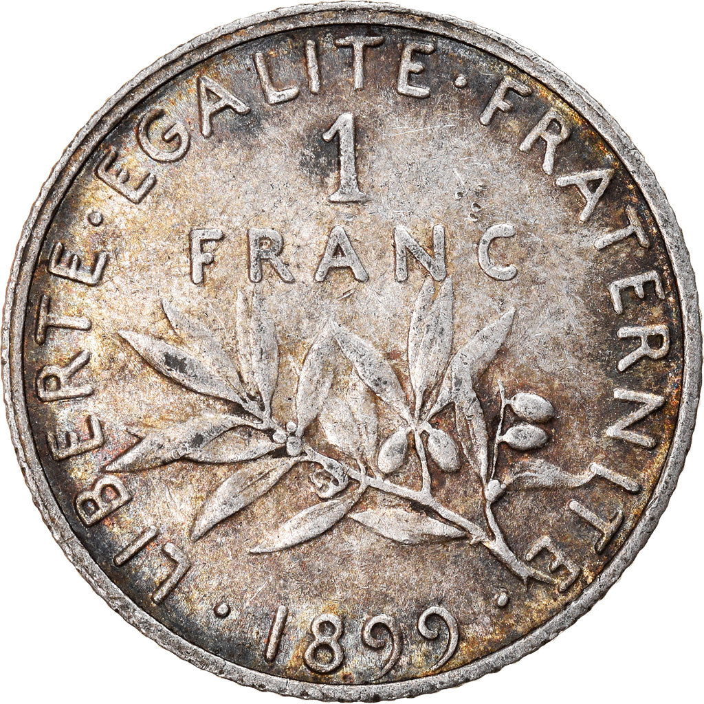 Coin, France, Semeuse, Franc, 1899, Paris, EF(40-45), Silver, KM:844.1