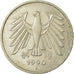 Coin, GERMANY - FEDERAL REPUBLIC, 5 Mark, 1990, Hamburg, EF(40-45)