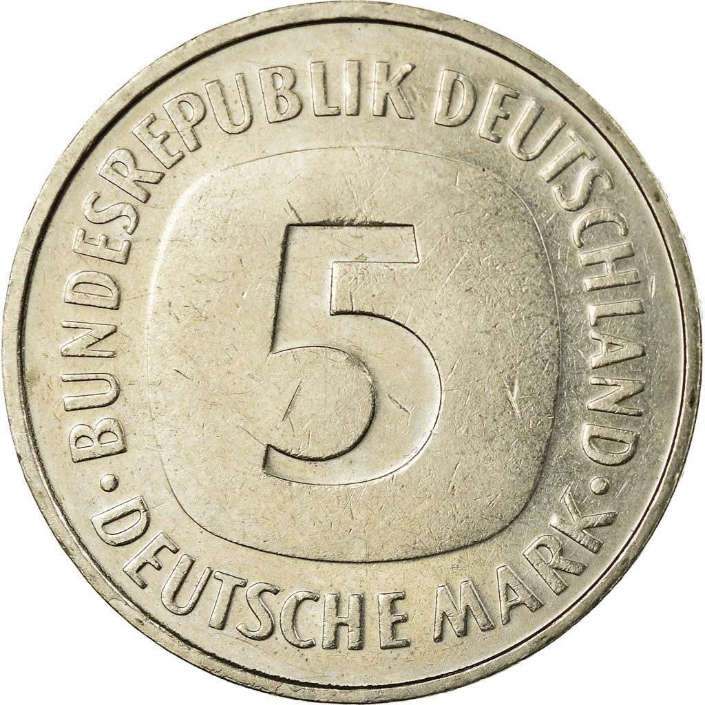 Coin, GERMANY - FEDERAL REPUBLIC, 5 Mark, 1991, Berlin, EF(40-45), Copper-Nickel