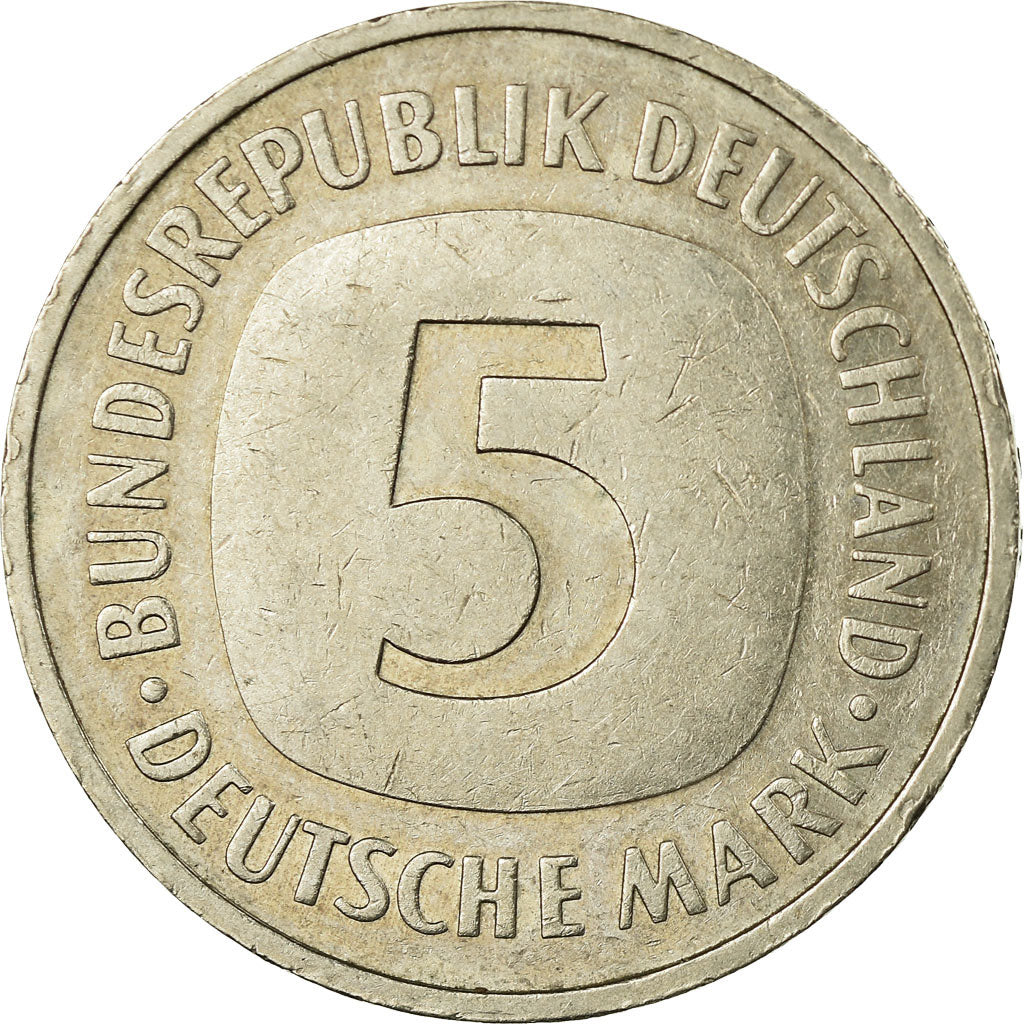 Moneta, GERMANIA - REPUBBLICA FEDERALE, 5 Mark, 1991, Munich, BB, Nichel