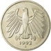 Coin, GERMANY - FEDERAL REPUBLIC, 5 Mark, 1992, Karlsruhe, EF(40-45)