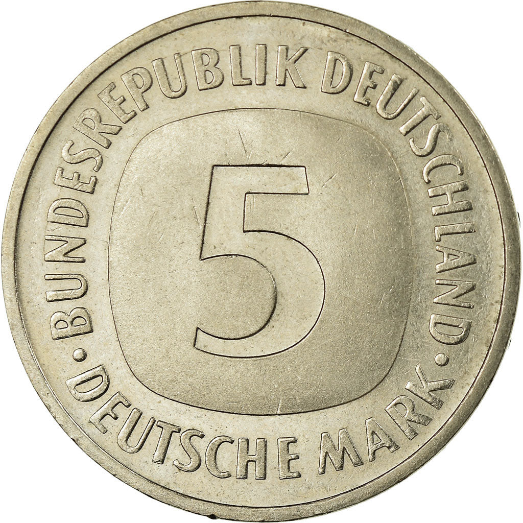 Coin, GERMANY - FEDERAL REPUBLIC, 5 Mark, 1992, Karlsruhe, EF(40-45)