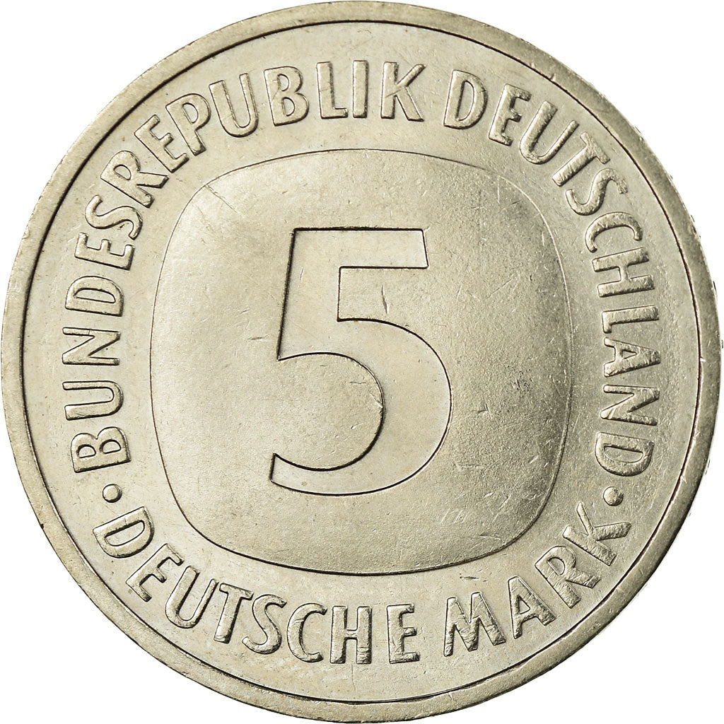 Coin, GERMANY - FEDERAL REPUBLIC, 5 Mark, 1992, Munich, EF(40-45), Copper-Nickel