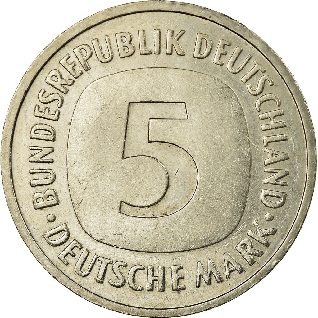 Coin, GERMANY - FEDERAL REPUBLIC, 5 Mark, 1993, Munich, EF(40-45), Copper-Nickel