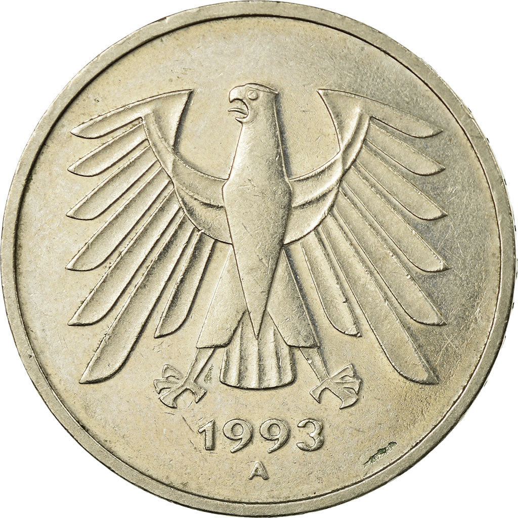 Moneta, GERMANIA - REPUBBLICA FEDERALE, 5 Mark, 1993, Berlin, BB, Nichel