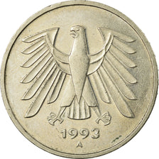 Moneta, GERMANIA - REPUBBLICA FEDERALE, 5 Mark, 1993, Berlin, BB, Nichel
