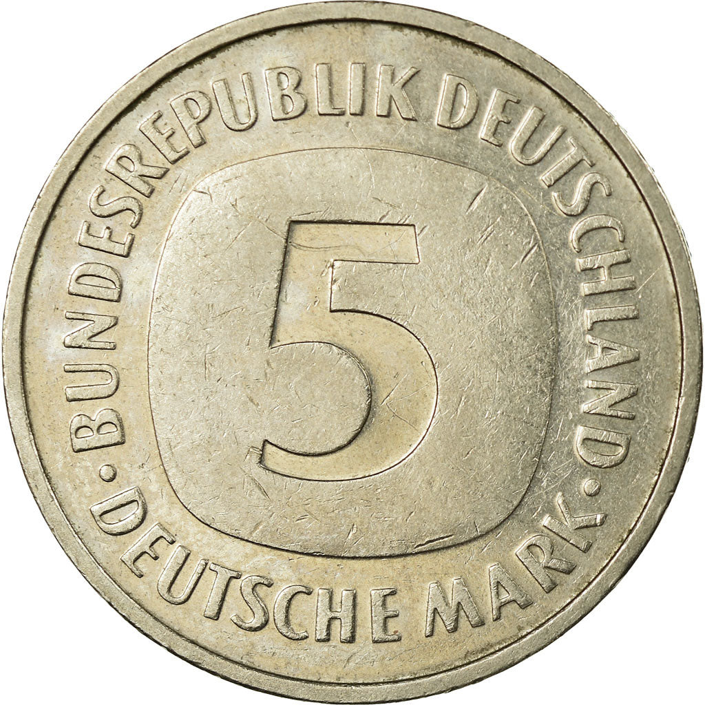 Moneta, GERMANIA - REPUBBLICA FEDERALE, 5 Mark, 1993, Berlin, BB, Nichel