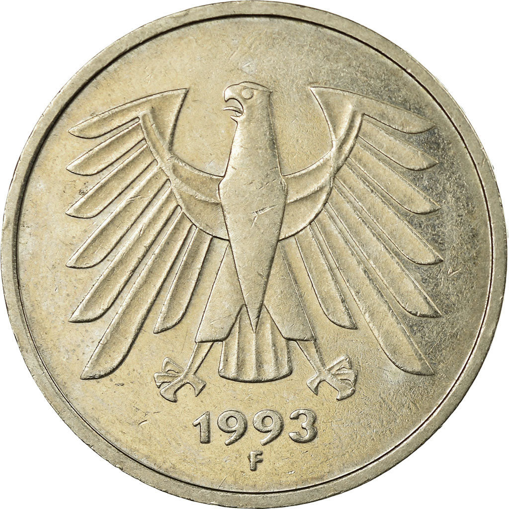 Coin, GERMANY - FEDERAL REPUBLIC, 5 Mark, 1993, Stuttgart, EF(40-45)