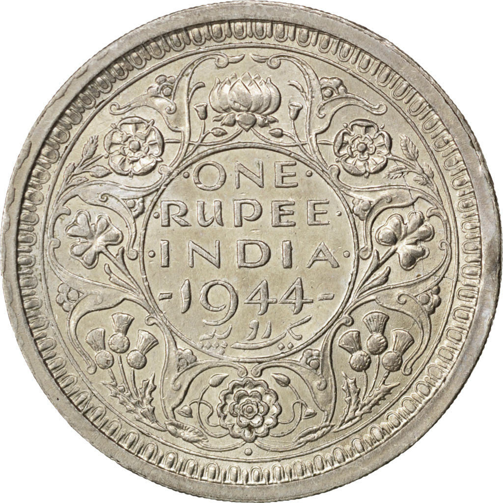 INDIA-BRITISH, Rupee, 1944, KM #557.1, AU(55-58), Silver, 30.5, 11.59