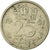 Moneta, Paesi Bassi, Juliana, 25 Cents, 1951, MB+, Nichel, KM:183