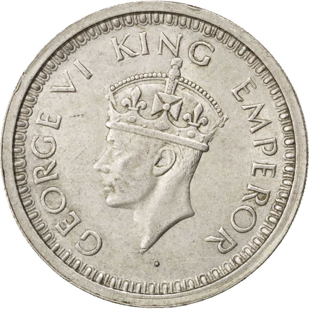 INDIA-BRITISH, Rupee, 1945, KM #557.1, AU(50-53), Silver, 30.5, 11.66