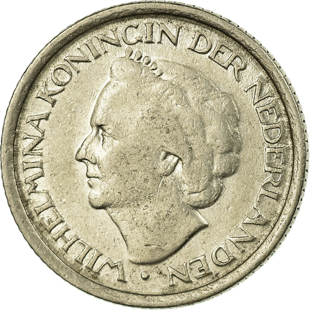 Moeda, Países Baixos, Wilhelmina I, 25 Cents, 1948, VF(30-35), Níquel, KM:178