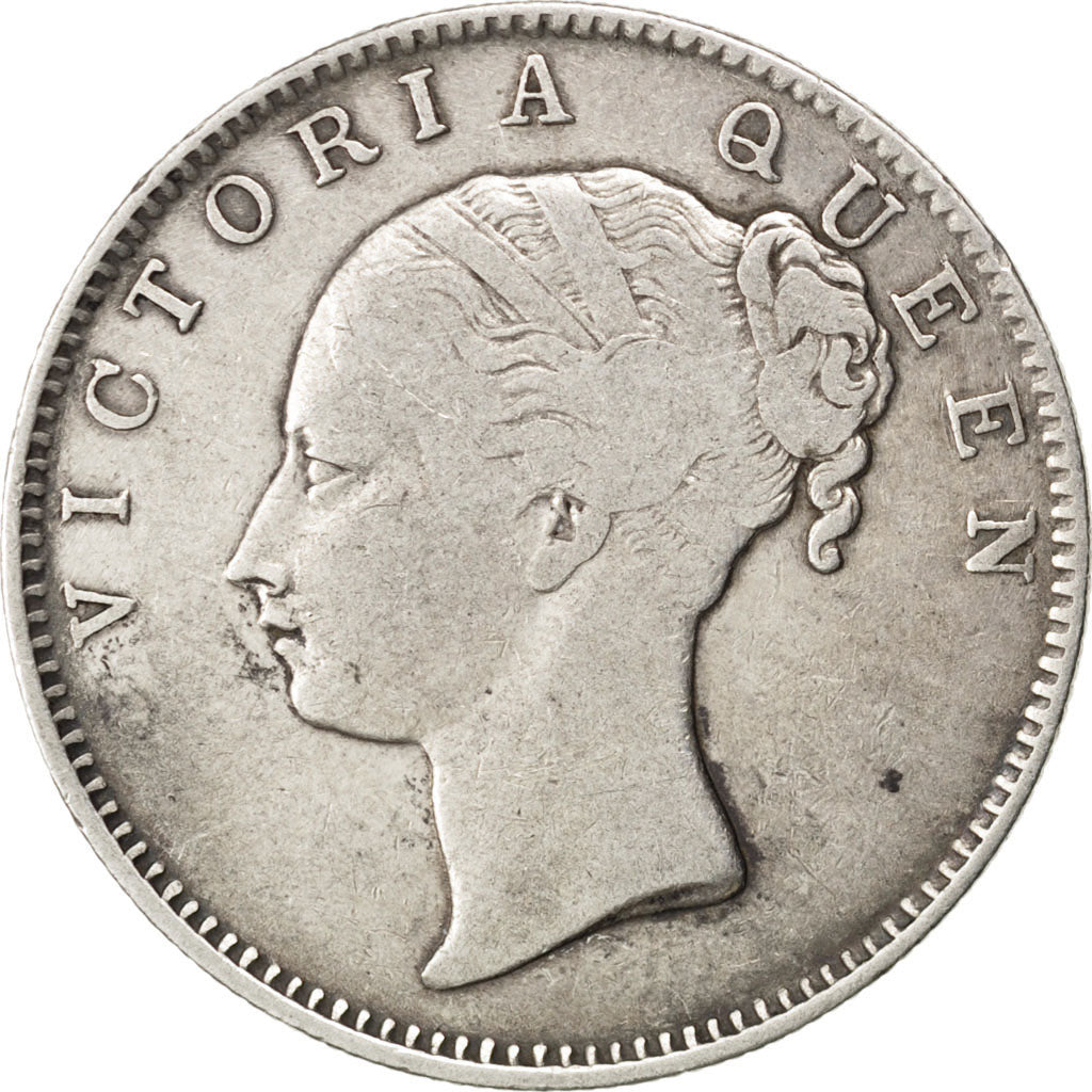 INDIA-BRITISH, Rupee, 1840, Calcutta, KM #458.2, VF(30-35), Silver, 11.44