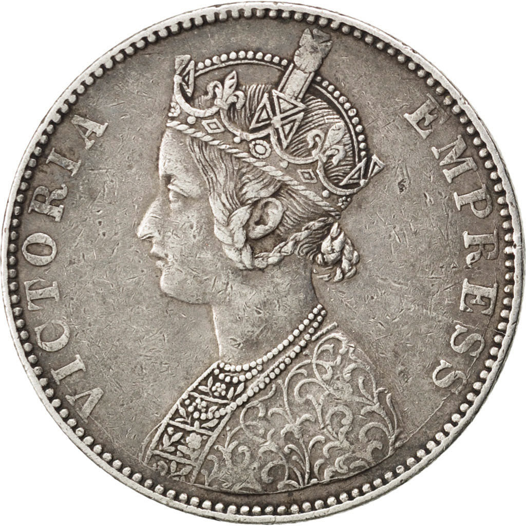 INDIA-BRITISH, Rupee, 1898, KM #492, EF(40-45), Silver, 30.79, 11.60