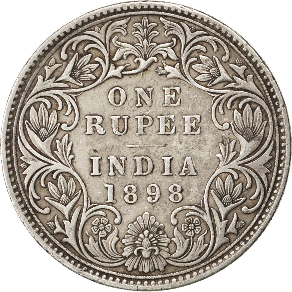 INDIA-BRITISH, Rupee, 1898, KM #492, EF(40-45), Silver, 30.79, 11.60