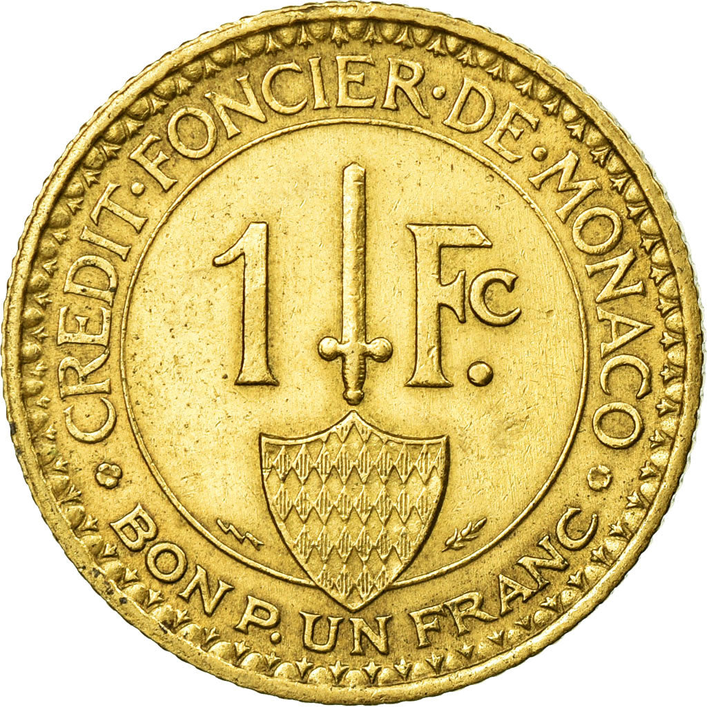 Coin, Monaco, Louis II, Franc, 1926, AU(50-53), Aluminum-Bronze, KM:114