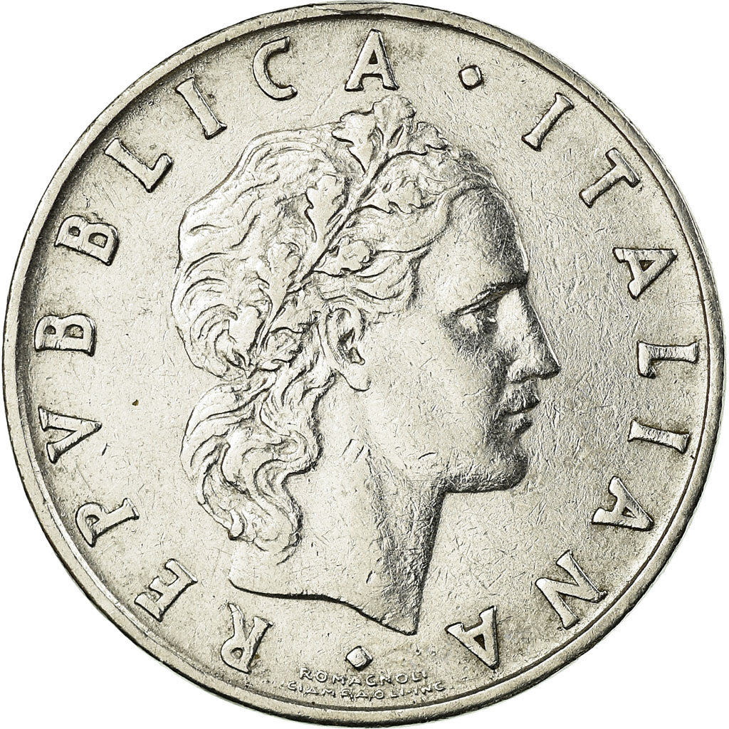 Coin, Italy, 50 Lire, 1954, Rome, EF(40-45), Stainless Steel, KM:95.1
