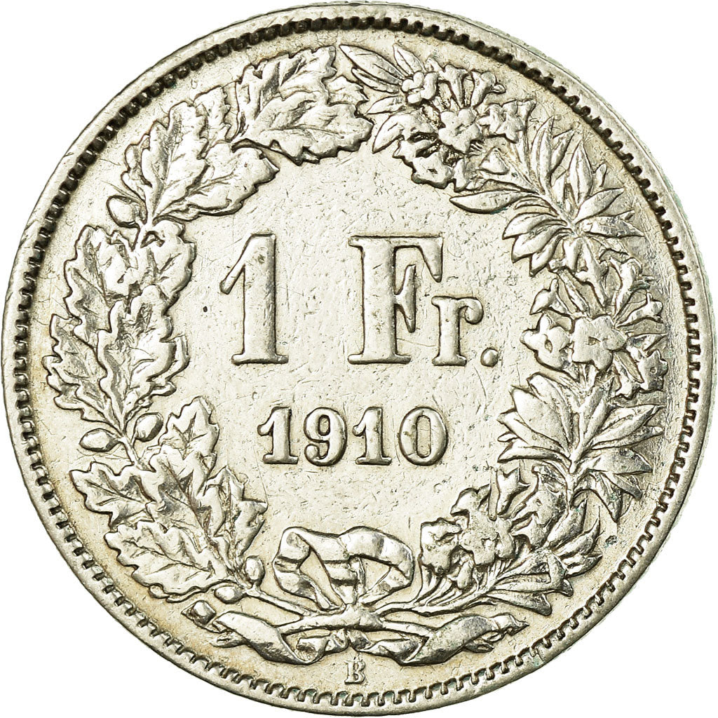 Coin, Switzerland, Franc, 1910, Bern, EF(40-45), Silver, KM:24