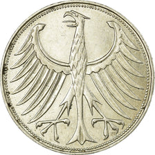 Coin, GERMANY - FEDERAL REPUBLIC, 5 Mark, 1965, Munich, EF(40-45), Silver