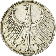 Coin, GERMANY - FEDERAL REPUBLIC, 5 Mark, 1951, Stuttgart, EF(40-45), Silver
