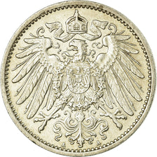 Coin, GERMANY - EMPIRE, Wilhelm II, Mark, 1908, Berlin, EF(40-45), Silver, KM:14