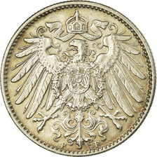 Coin, GERMANY - EMPIRE, Wilhelm II, Mark, 1914, Stuttgart, EF(40-45), Silver