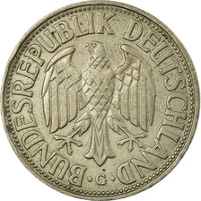 Coin, GERMANY - FEDERAL REPUBLIC, Mark, 1954, Karlsruhe, EF(40-45)