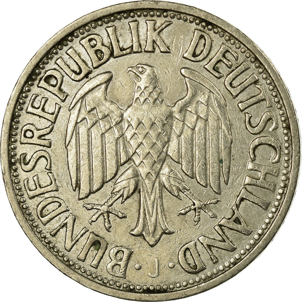 Coin, GERMANY - FEDERAL REPUBLIC, Mark, 1954, Hambourg, EF(40-45)