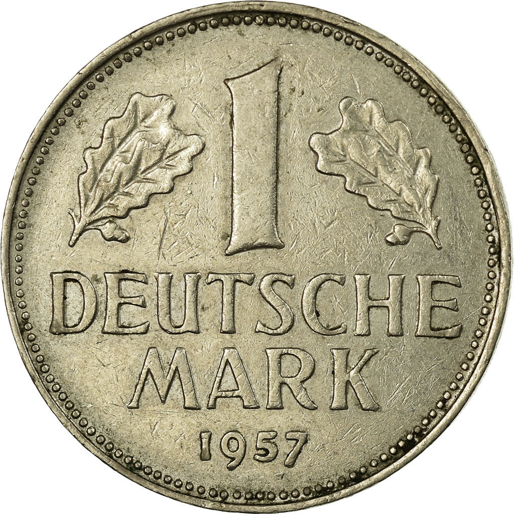 Coin, GERMANY - FEDERAL REPUBLIC, Mark, 1957, Hambourg, VF(30-35)