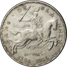 LUXEMBOURG, 50 Francs, 1946, KM #48, AU(50-53), Silver, 30, 12.89
