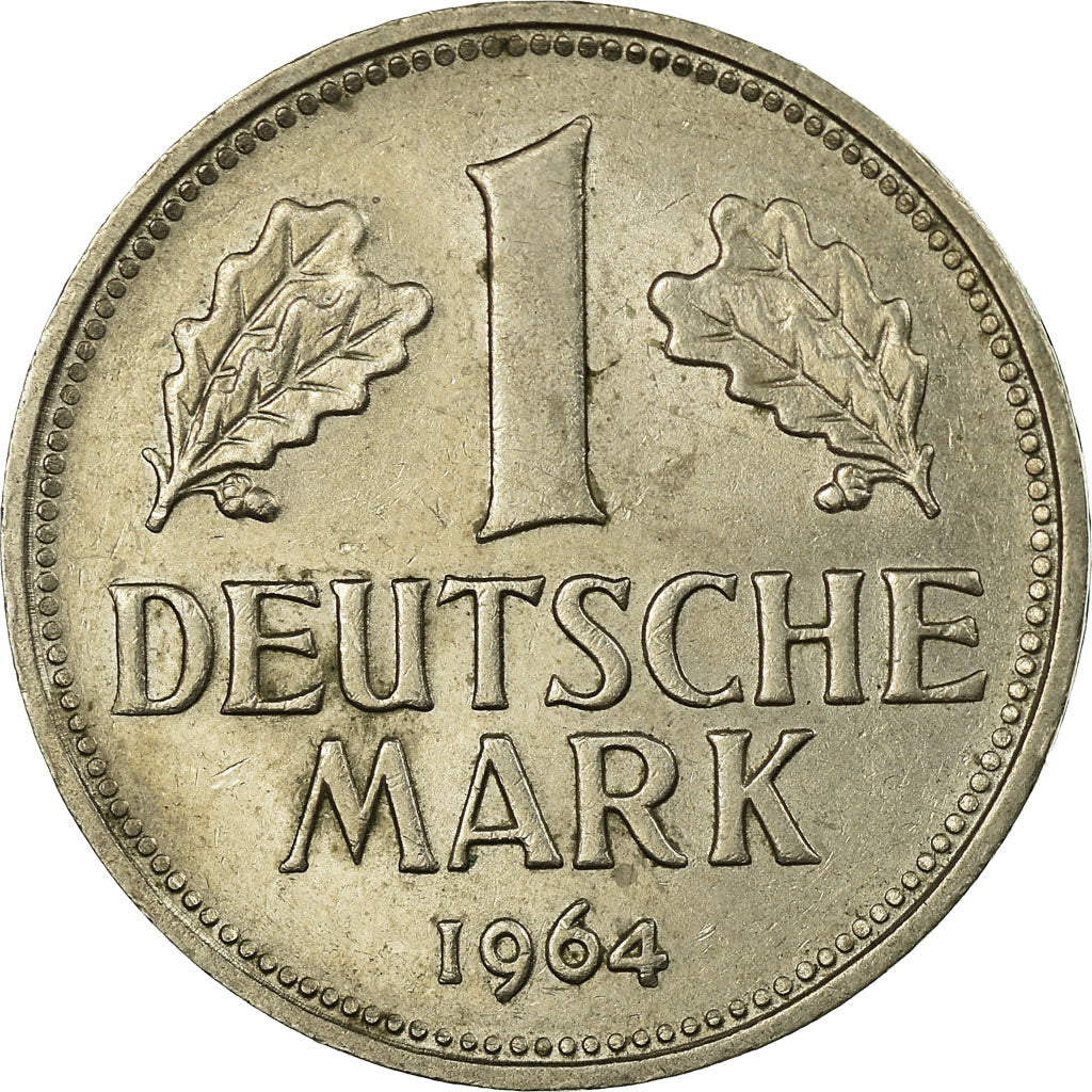 Coin, GERMANY - FEDERAL REPUBLIC, Mark, 1964, Stuttgart, EF(40-45)