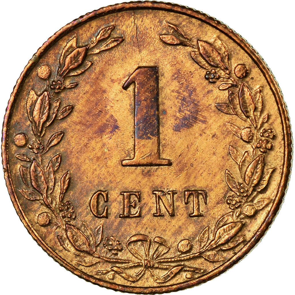Coin, Netherlands, William III, Cent, 1881, EF(40-45), Bronze, KM:107.1