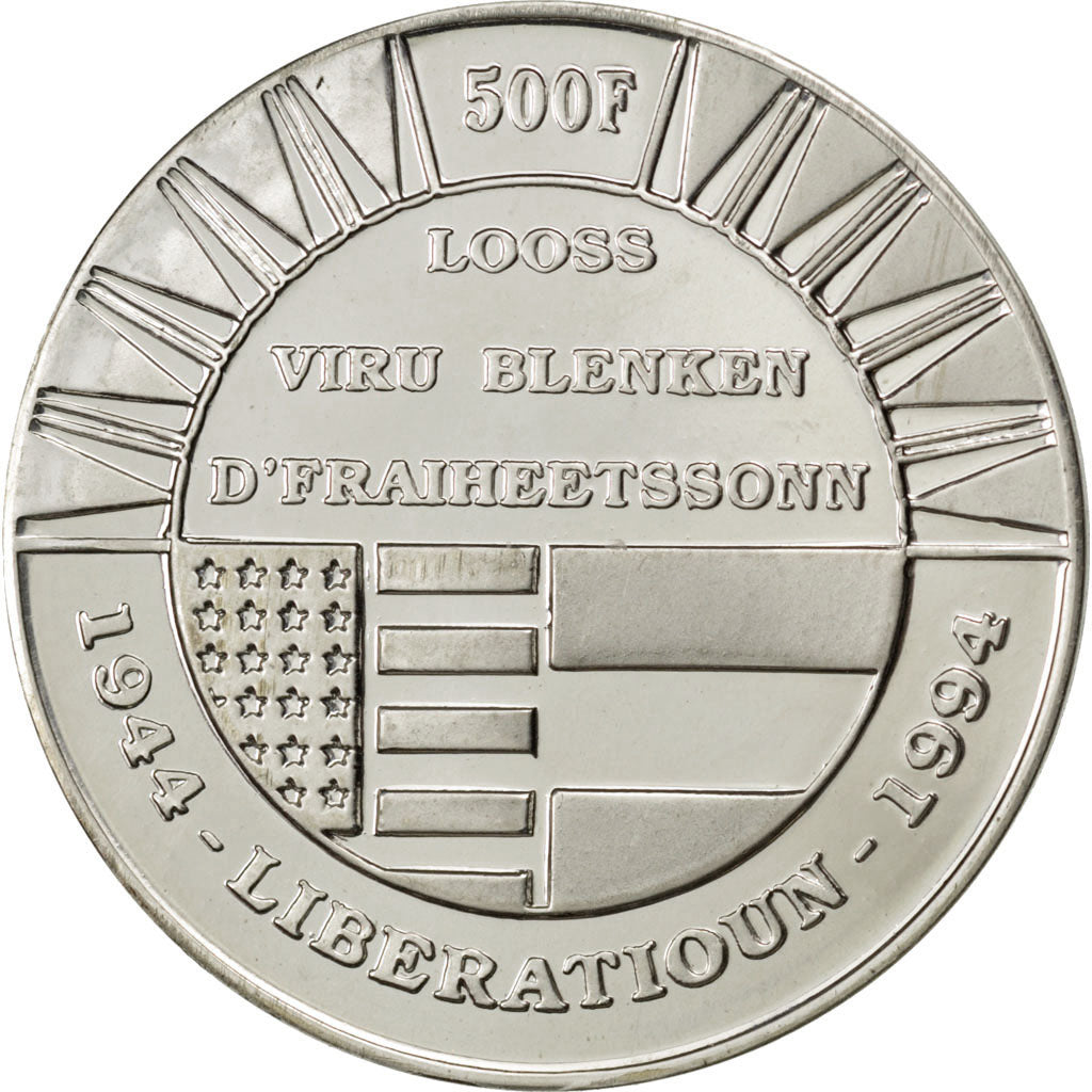 LUXEMBOURG, 500 Francs, 1994, KM #69, MS(60-62), Silver, 22.84