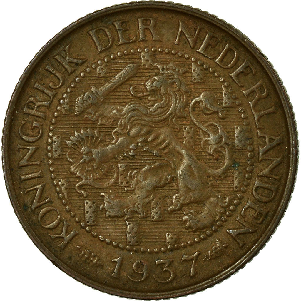 Munten, Nederland, Wilhelmina I, Cent, 1937, FR+, Bronze, KM:152