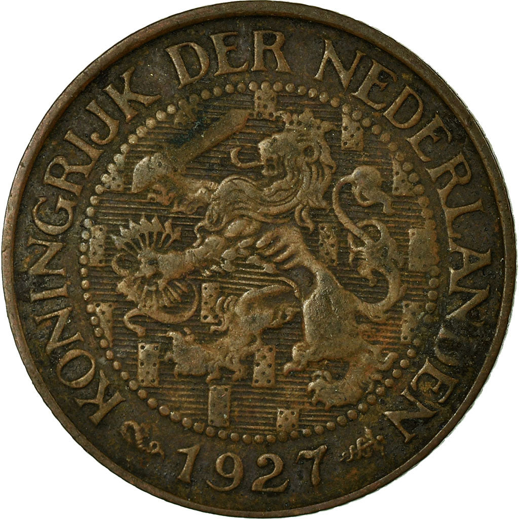 Moneta, Holandia, Wilhelmina I, Cent, 1927, VF(30-35), Bronze, KM:152