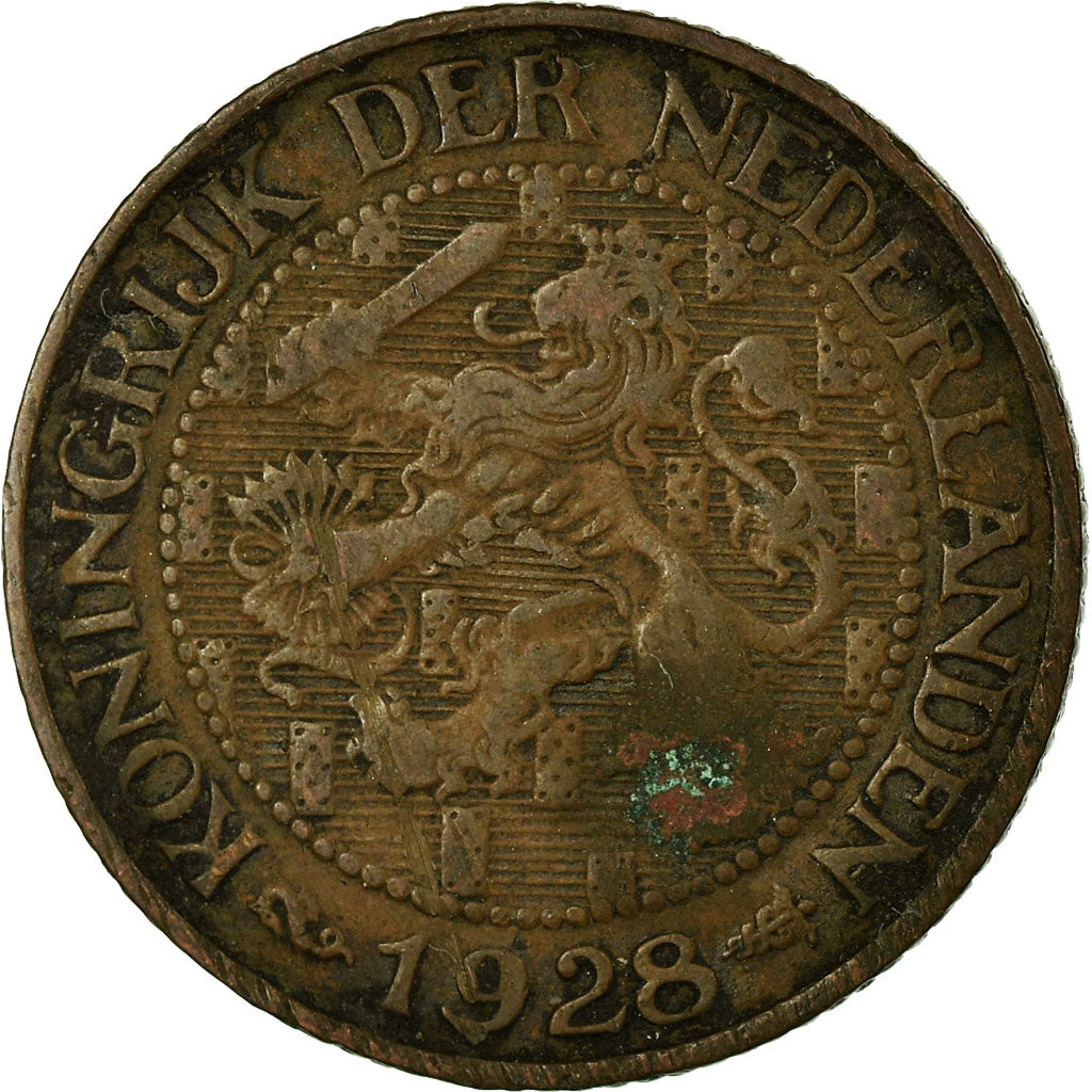 Moeda, Países Baixos, Wilhelmina I, Cent, 1928, VF(30-35), Bronze, KM:152