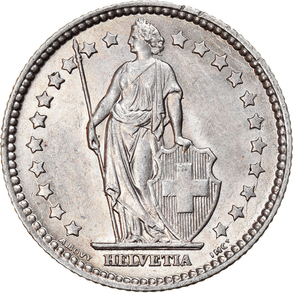 Coin, Switzerland, Franc, 1913, Bern, MS(60-62), Silver, KM:24