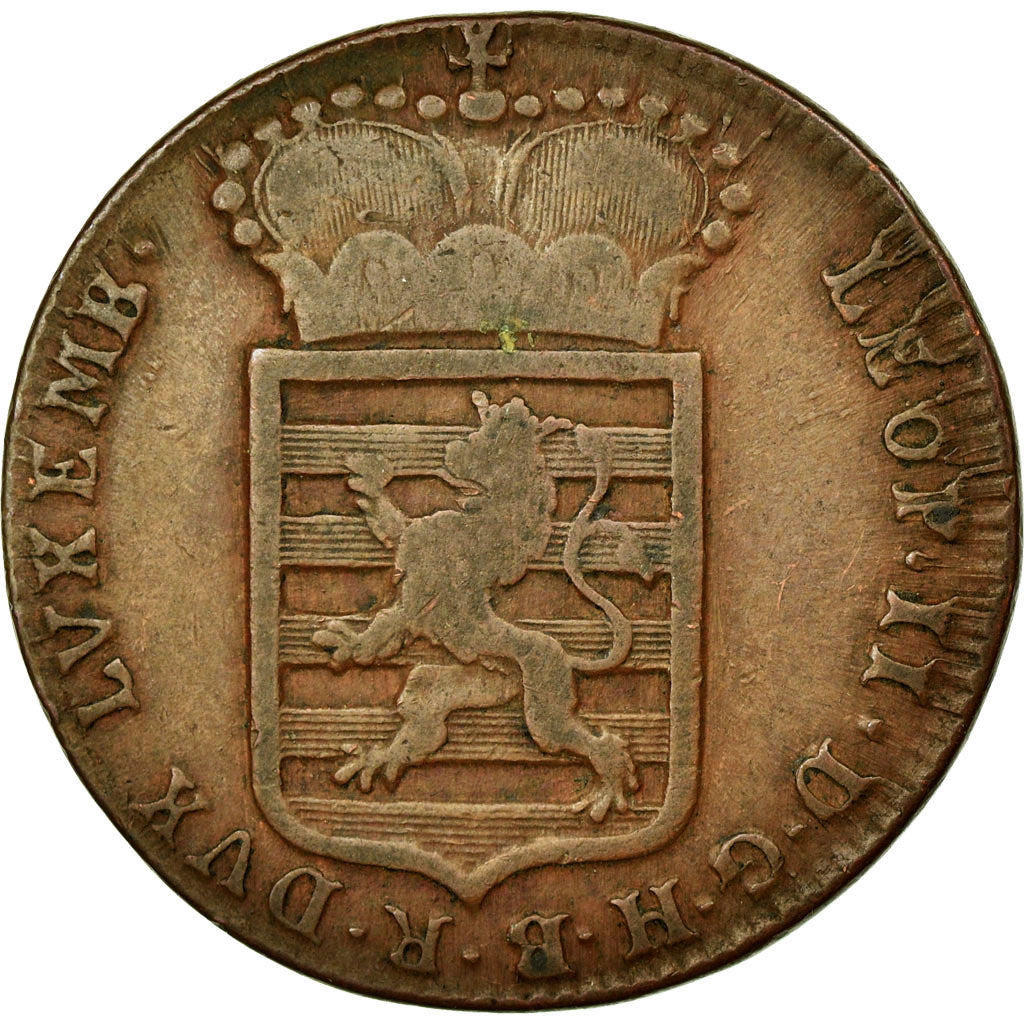Coin, Luxembourg, Leopold II, Sol, 1790, G, EF(40-45), Copper, KM:15