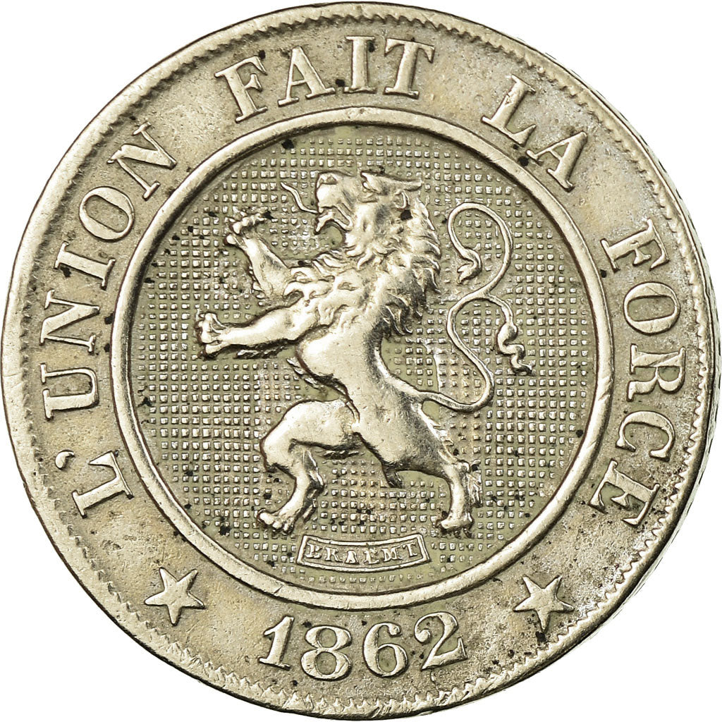 Coin, Belgium, Leopold I, 10 Centimes, 1862, EF(40-45), Copper-nickel, KM:22