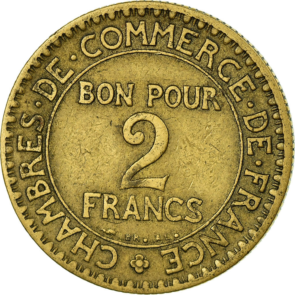 Coin, France, Chambre de commerce, 2 Francs, 1920, Paris, VF(20-25)
