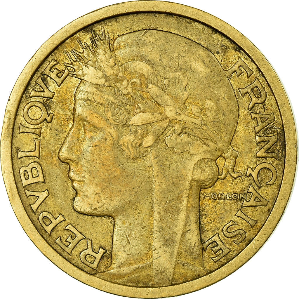 Monnaie, France, Morlon, 2 Francs, 1935, Paris, TB, Aluminum-Bronze