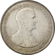 HUNGARY, 5 Pengo, 1930, Budapest, KM #512.1, AU(55-58), Silver, 36, 24.95