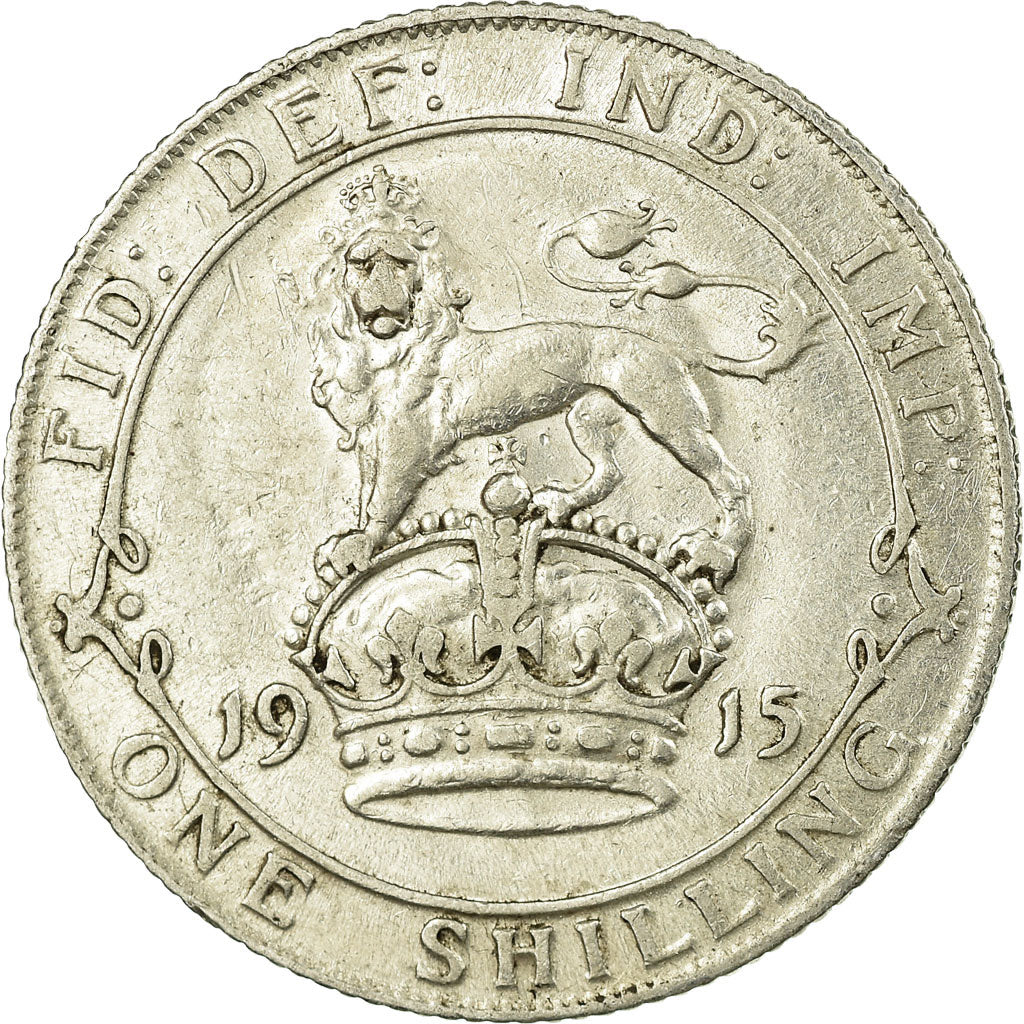 Coin, Great Britain, George V, Shilling, 1915, EF(40-45), Silver, KM:816