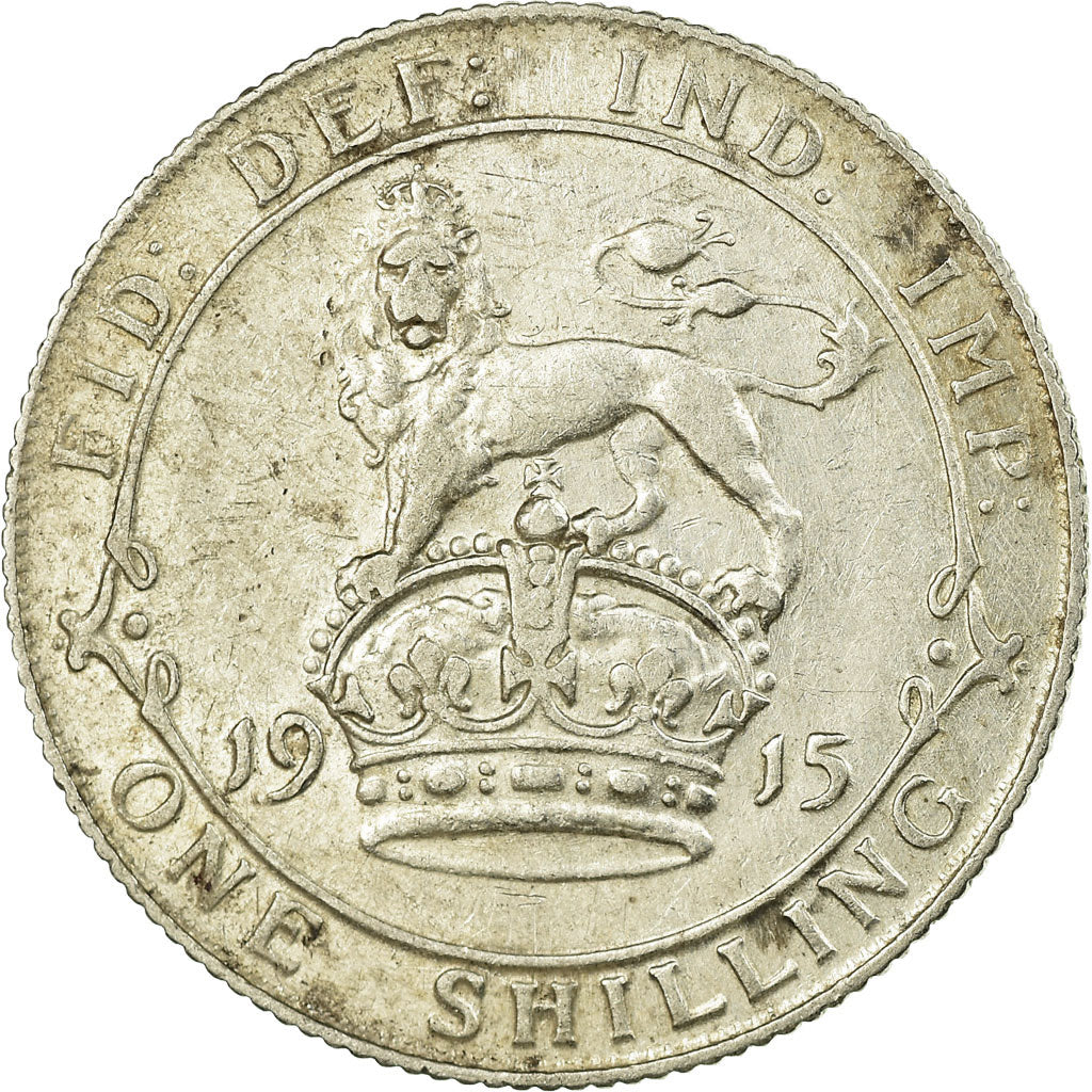 Coin, Great Britain, George V, Shilling, 1915, EF(40-45), Silver, KM:816