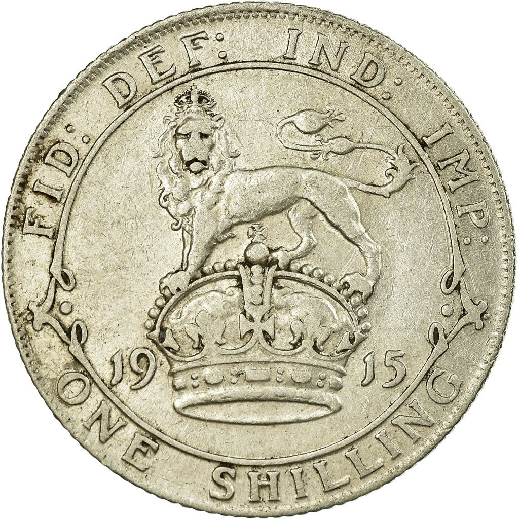 Coin, Great Britain, George V, Shilling, 1915, VF(30-35), Silver, KM:816