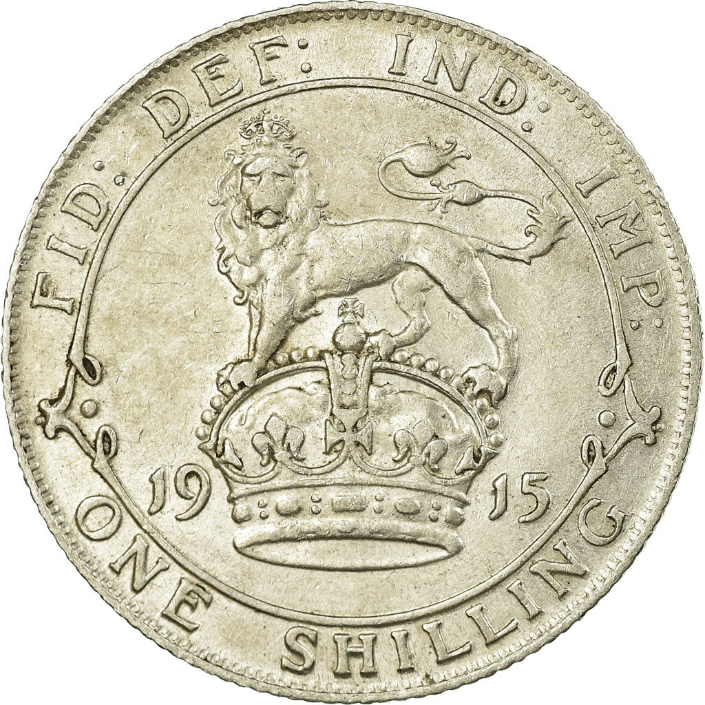 Coin, Great Britain, George V, Shilling, 1915, VF(30-35), Silver, KM:816