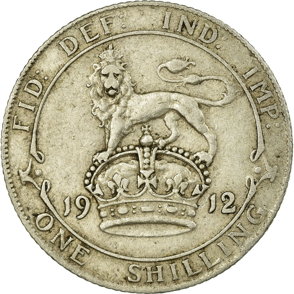 Coin, Great Britain, George V, Shilling, 1912, VF(20-25), Silver, KM:816